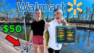 $10 vs $50 WALMART BUDGET FISHING CHALLENGE! WINNER TAKES ALL!