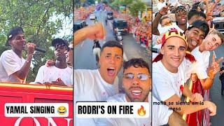  Spain Players Wild Bus Parade Celebration After Winning Euro 2024  | Fans Reaction | Rodri