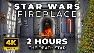 Star Wars Holiday Fireplace 4K | 2 HOURS | The Death Star