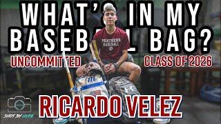 What's In My Baseball Bag? With Class Of 2026 - Ricardo Velez