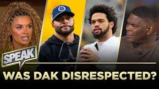 Keyshawn questions Dak’s No. 17 rank, Joy takes over on Cowboy win total, Caleb-Bears drama | SPEAK