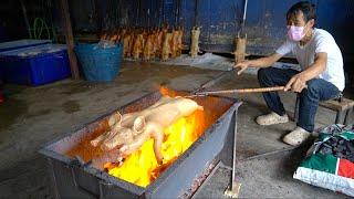 Pork Lovers! Crispy Roasted Pork Cooking Skills - Thai Street Food