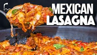 SPICY, CHEESY & INSANELY EASY TO MAKE MEXICAN LASAGNA | SAM THE COOKING GUY