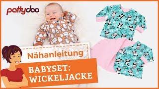 Wickeljacke für Babies nähen - mit Druckknöpfen oder als Wendejacke