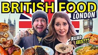 We tried London's TOP DISHES  - British FOOD TOUR