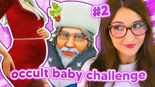 baby #2 is with FATHER WINTER in the sims 4  occult baby challenge #2