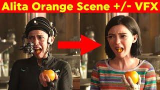 Alita Eating Orange Scene + BTS Before/After VFX Scene Deconstruction + Rosa Salazar Eating Orange