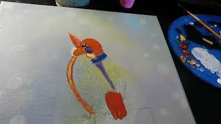 South Philippine Dwarf Kingfisher in Acrylic #NovoVizcayano #ElmerLabogforSenator22 #PhilMontana