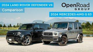 Comparing the 2024 Land Rover Defender V8 vs 2024 Mercedes-AMG G 63 | OpenRoad Group