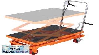 VEVOR Hydraulic Lift Table Cart 330lbs Capacity 50" Lifting Height Manual Double Review