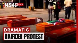 Protesters line up over 10 caskets along Nairobi CBD – News54 Africa