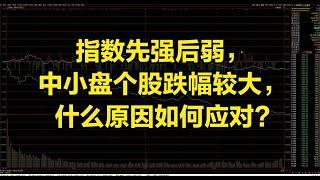 指数先强后弱，中小盘个股跌幅较大，什么原因如何应对