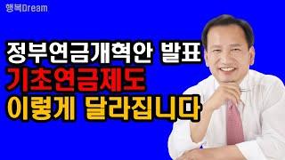 정부연금개혁안 발표, 기초연금제도 이렇게 달라집니다 / 기초연금 40만원 인상 등 달라지는 기초연금제도 3가지