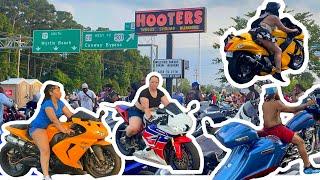 HOOTERS Biker Fest , Atlantic beach Bike week 2024, Myrtle Beach sc, Friday Part 1 #myrtlebeach