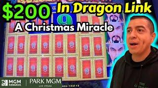 $200 Playing Dragon Link Slot Machines *Christmas Miracle*