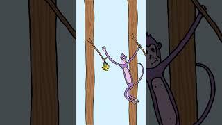 Monkey Vs Gravity #animation #funny #purple monkey