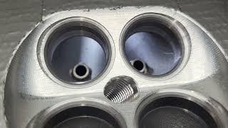 4 valve pent roof cylinder head for 10,500 rpm application. First look at new stock casting