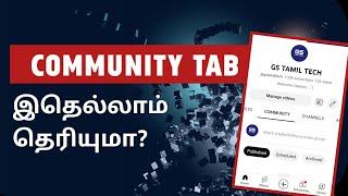 YouTube Community Post & Community Tab || GSTAMILTECH