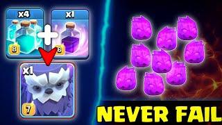 4 Clone + Yeti-mite Attack: Base Choices for LEGEND League Ground attack strategy [clash of clans]