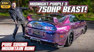 750HP Supra with $30,000 Paint!! Mic'd Up Mountain Run! Big Turbo 2JZ