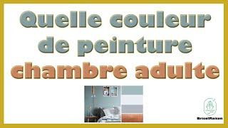 Quelle couleur de peinture pour chambre adulte