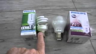 LED vs CFL Light Bulbs   (Updated Video Available)