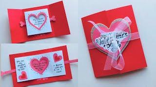 Easy and Beautiful Card for Valentine's Day/Valentine's Day Card Ideas ​⁠@ArtCraftByTulsi