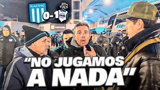 REACCIÓN CON LOS HINCHAS / RACING 0-1 GIMNASIA LP