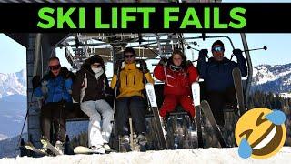 Funny SKI Lift Fails