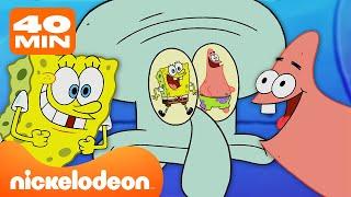 SpongeBob | 40 minut SpongeBoba i Patryka irytujących Salmara w NOWYCH odcinkach | Nickelodeon