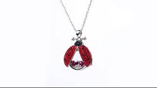 Superchic Jewelry Cute Red and Black Ladybug Beetle Locket Pendant Necklace