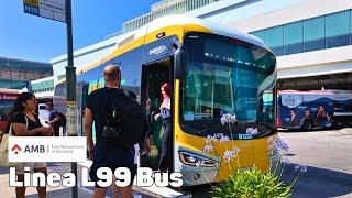 Line L99 Bus - Barcelona, Spain - Complete trip