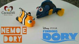 Nemo e Dory modelagem em pasta americana - finding dory - procurando dory