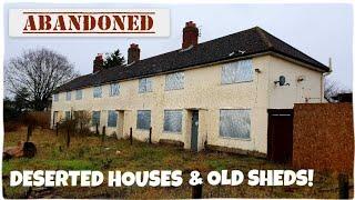 A Whole Row Of Abandoned, Condemned Houses In Norfolk.