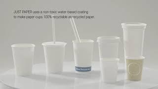 JUST PAPER's Eco-Friendly Paper Cup with Paper Lid (Fully Recyclable & Biodegradable)