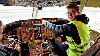 MY FIRST TIME IN THE COCKPIT! | Testing the System on a Boeing 767-300!