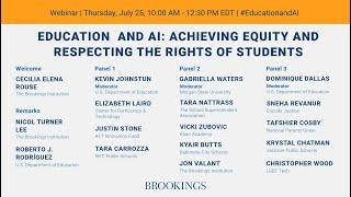 Education and AI: Achieving equity and respecting the rights of students