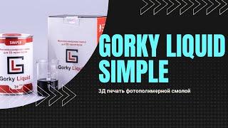 фотополимерная смола GorkyLiqiud Simple | фотополимерная печать на 3d принтере Anycubic Photon Mono