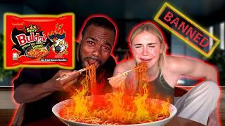 We Tried the 2X SPICY Ramen Noodles Challenge  (EXTREME)