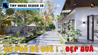  2PN -Thiết kế nhà cấp 4 sân vườn hồ cá đẹp | Tiny House design