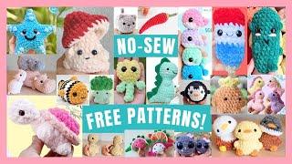 50 FREE NO-SEW Amigurumi Crochet Patterns to Try If You Hate Sewing!! 