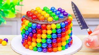 Miniature Rainbow Chocolate Cake Decorating  Rainbow Fondant Cake Recipes By Baking Yummy