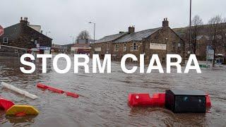 Storm Ciara Floods in Calder Valley, Yorkshire - Storm Ciara 2020 #stormciara