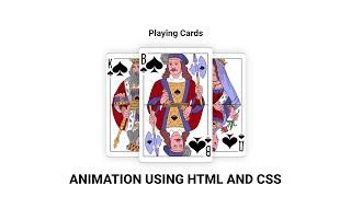 Card shuffle animation using HTML, CSS and JavaScript