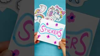 We are making a Unicorn stickers🩷🩵 #cute #diy #craft