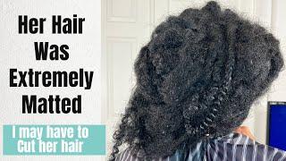 How to Untangle EXTREMELY matted Natural Hair