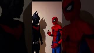 Batman meets Spider-Man #batman #spiderman #marvel #dc #thebatman #cosplay