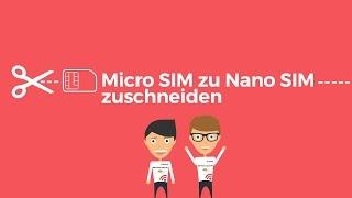 Micro Sim zu Nano Sim Karte zuschneiden mit Schablone | SIM-Karte-gratis.de