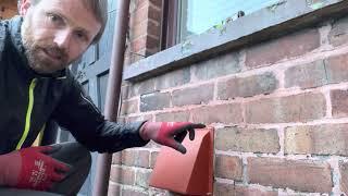 How to fit an external vent cover - install hooded air cowl vent cover