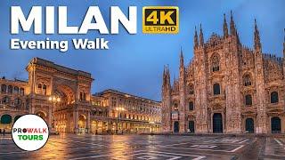 Milan  Evening Walking Tour - 4K60fps with Captions - Prowalk Tours Italy